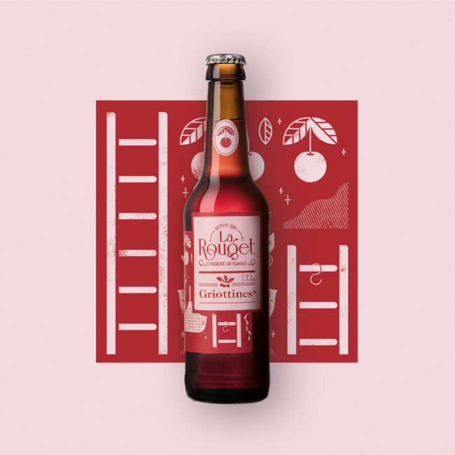 Packaging bières artisanales Bière aux Griottines – Brasserie La Rouget