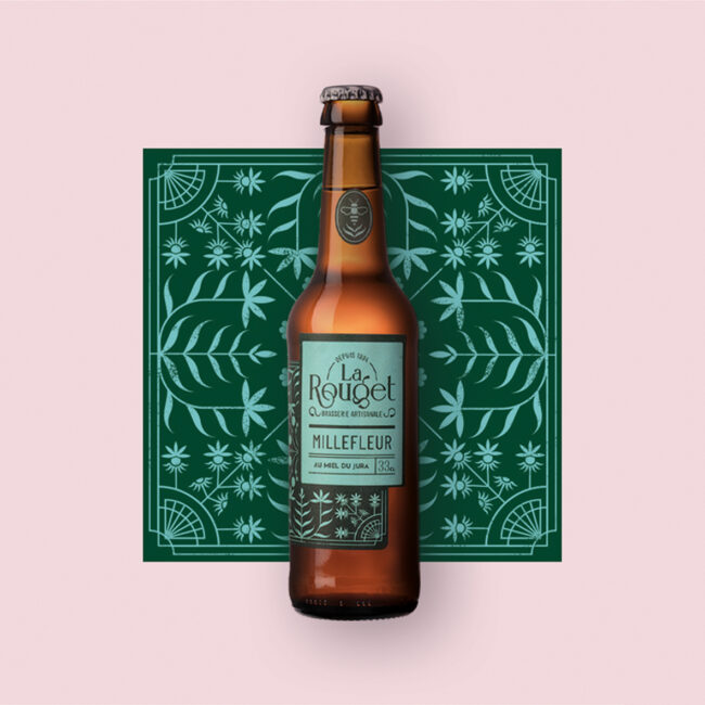 Packaging bières artisanales Bière Millefleur – Brasserie La Rouget