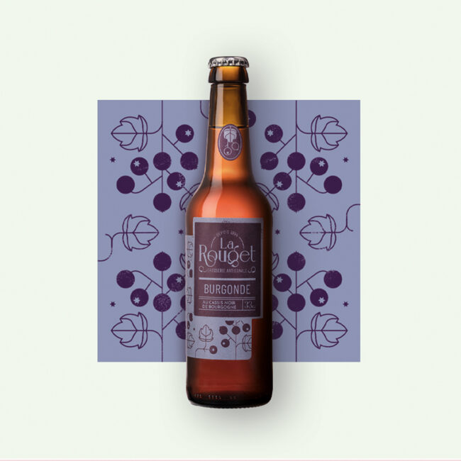 Packaging bières artisanales Bière au Cassis de Bourgogne – Brasserie La Rouget