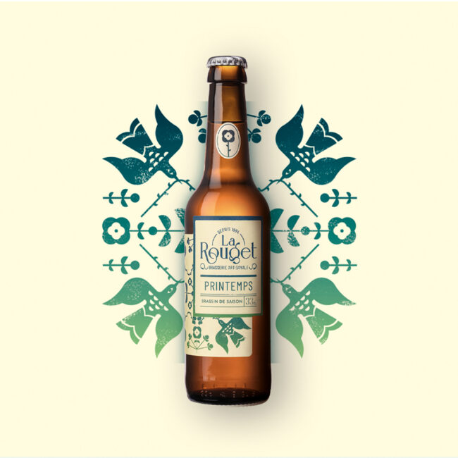 Packaging bières artisanales Bière de Printemps – Brasserie La Rouget