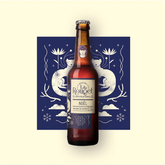 Packaging bières artisanales Bière de Noël – Brasserie La Rouget