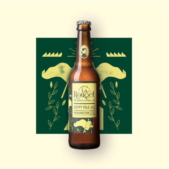 Packaging bières artisanales Hoppy Pale Ale – Brasserie La Rouget