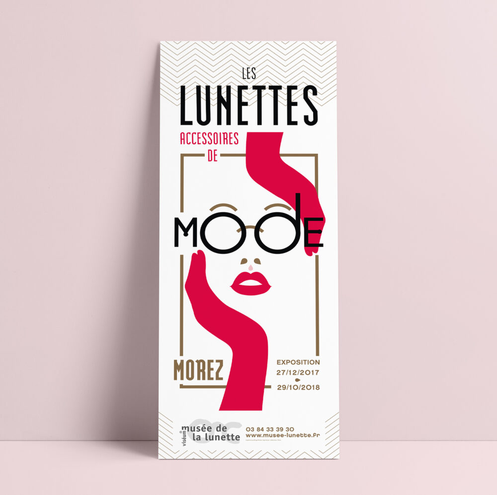 Affiche exposition Musée de la Lunette Morez – design graphique Rouge Poisson