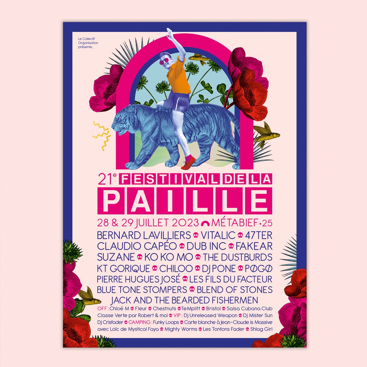 Affiche Festival de la Paille Jura – design graphique Rouge Poisson