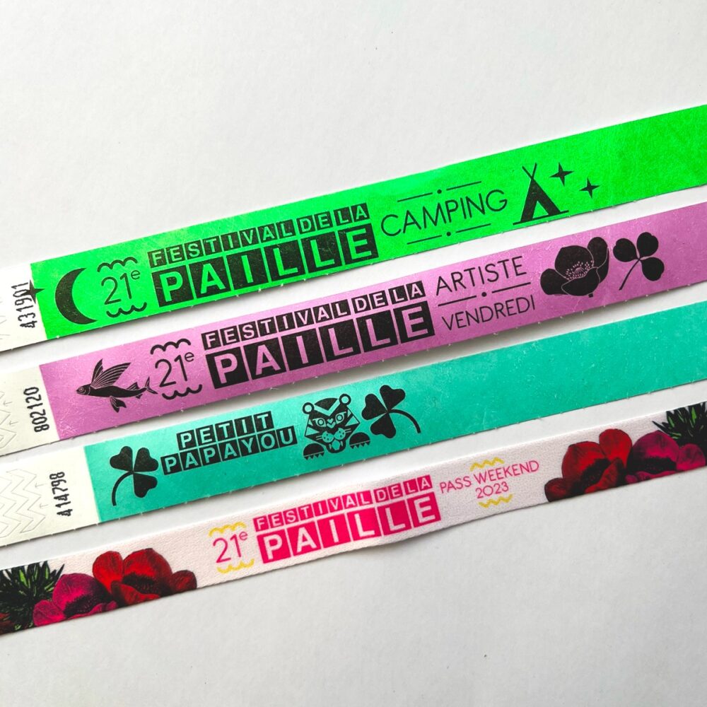 Design Bracelets Festival de la Paille – design graphique Rouge Poisson