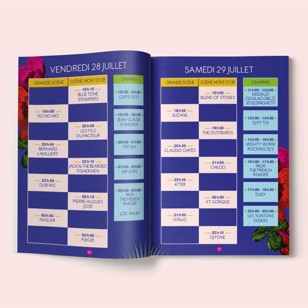 Édition brochure Festival de la Paille – design graphique Rouge Poisson