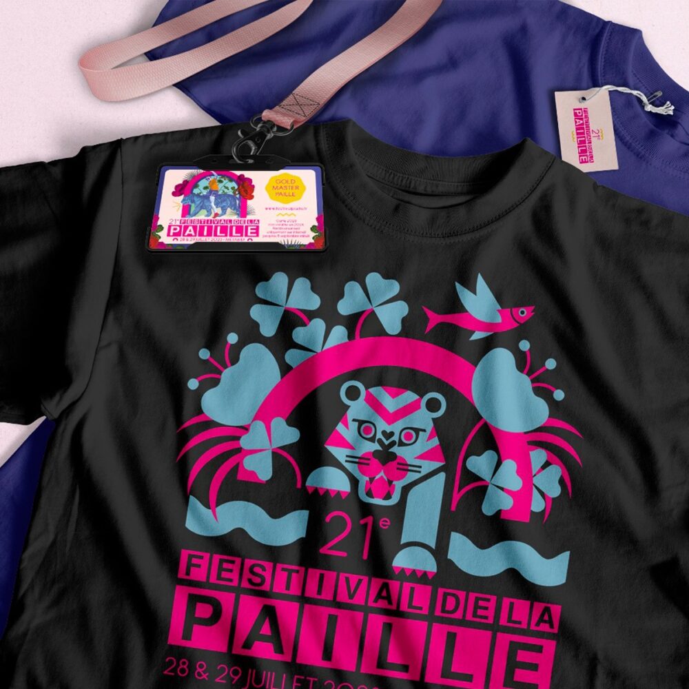 Design textile Festival de la Paille Jura – design graphique Rouge Poisson