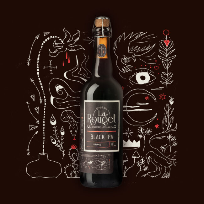 Packaging bière BLACK IPA – Brasserie La Rouget
