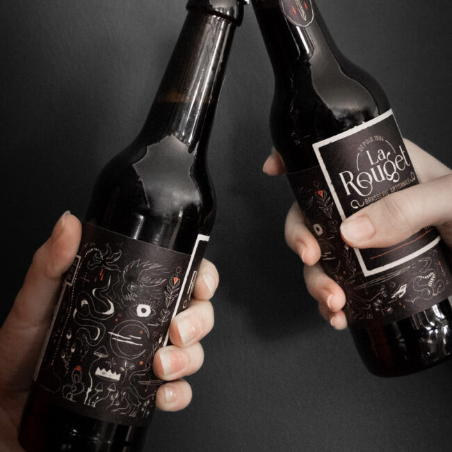 Packaging bière BLACK IPA – Brasserie La Rouget