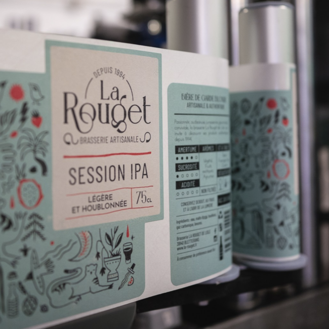 Packaging bière SESSION IPA – Brasserie La Rouget